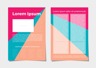 Vector layout of A4 format modern cover design templates for brochure, magazine, flyer, booklet, annual report. Abstract geometric backgrounds.