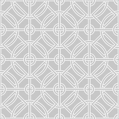  Geometric print. White pattern on gray seamless background