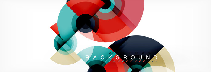 Vector circle composition, geometric minimal design illustration