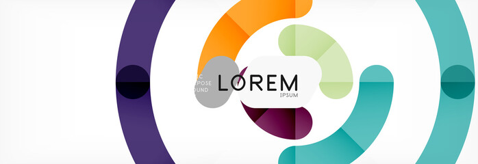 Line design circles abstract background