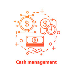 Cash management concept icon