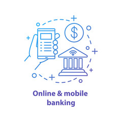 Internet banking concept icon