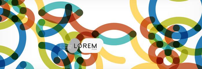 Abstract color lines on white. Modern colorful flow poster wave. Art design for your project