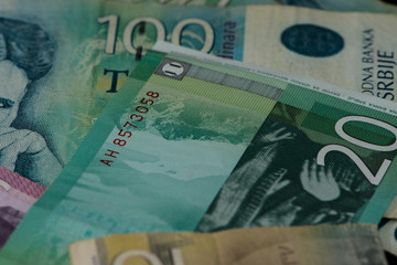 Dinar a paper money used in Serbia