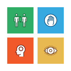 BUSINESS ETHICS LINE ICON SET