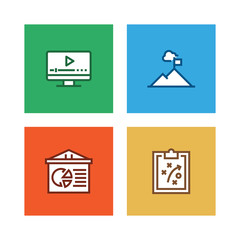 BUSINESS MARKETING LINE ICON SET
