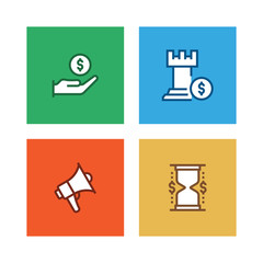 BUSINESS MARKETING LINE ICON SET