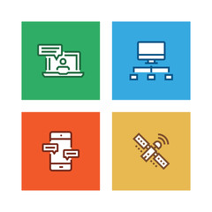 COMMUNICATION LINE ICON SET