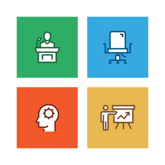 CORPORATE BUSINESS LINE ICON SET