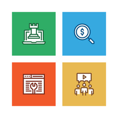 DIGITAL MARKETING LINE ICON SET