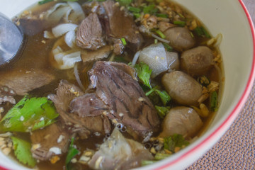 Beef noodle soup is a local cuisine of Thailand country. For easy