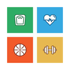 FITNESS LINE ICON SET
