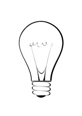 light bulb isolated sketch image