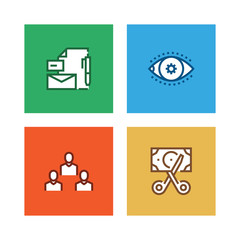 START UP AND DEVELOPMENT LINE ICON SET