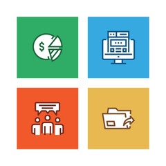 WORKFLOW AND BUSINESS LINE ICON SET