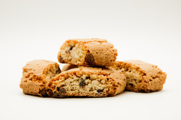 cookies on a plate isolated on white
