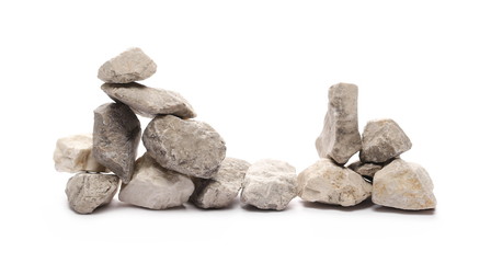 Rock wall isolated on white background