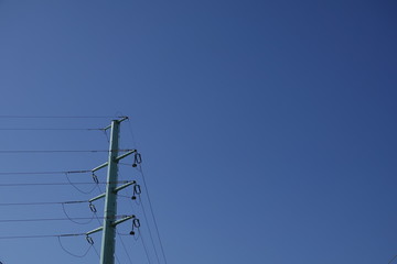 Obraz premium industrial high voltage electricity power grid