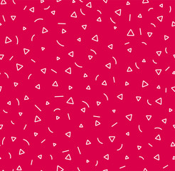 Triangles abctract seamless pattern. Chaotic geometric shape.
