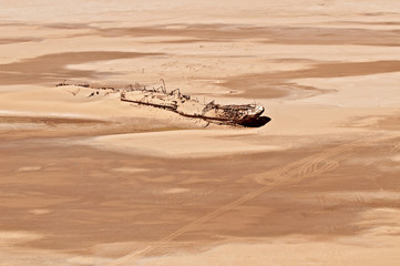 Ship wreck of Eduard Bohlen on Namibia's Skeleton Coast.