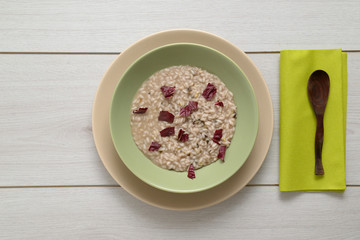 risotto with red radicchio
