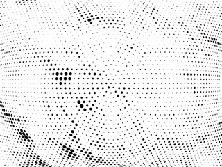 Halftone gradient pattern. Abstract halftone dots background. Monochrome dots pattern. Grunge radial texture. Pop Art, Comic small dots. Design for presentation, business cards, report, flyer, cover