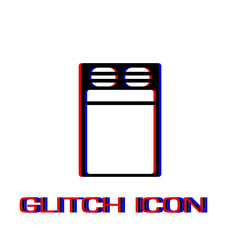 Linen bed icon flat.