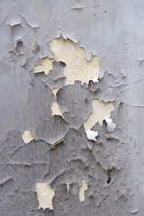 gray paint wall with crack