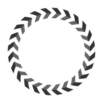 Chevron Circle Icon. Simple Flat Vector Illustration