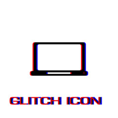 Laptop icon flat.