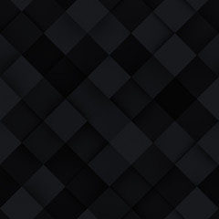 Seamless pattern of black rhombs 3D render
