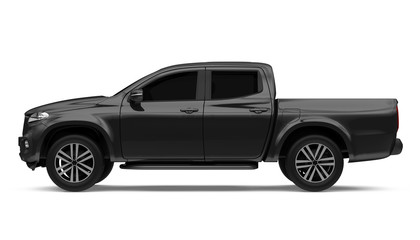 Black Pickup Truck Isolated © nerthuz