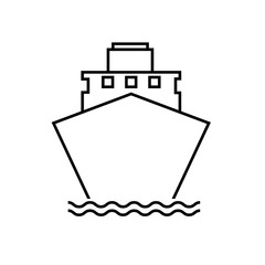 ship liner line vector icon  isolated on white background