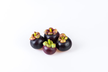 Mangosteens Queen of fruits,mangosteen  on white background