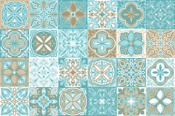 Portuguese azulejo ceramic tile pattern.