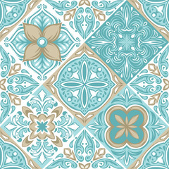 Portuguese azulejo ceramic tile pattern.