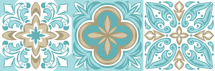 Portuguese azulejo ceramic tile pattern.