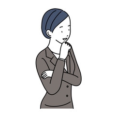  若い女性　仕草　イラスト　ポーズ