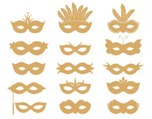 Set of carnival masks.