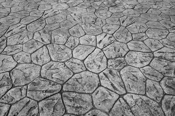 old gray stone pavement in a pattern