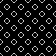 Polka traditional abstract seamless pattern. Fashion graphic background design. Modern stylish abstract texture. Monochrome template for prints, textiles, wrapping, wallpaper. Vector illustration.