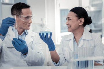 Enthusiastic and motivated scientists conducting chemical research