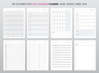 Project life and business planner with open date