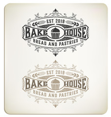 Obraz premium Vintage bake logo