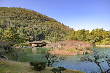 Fototapeta na wymiar Japanese garden in Kagawa, Japan
