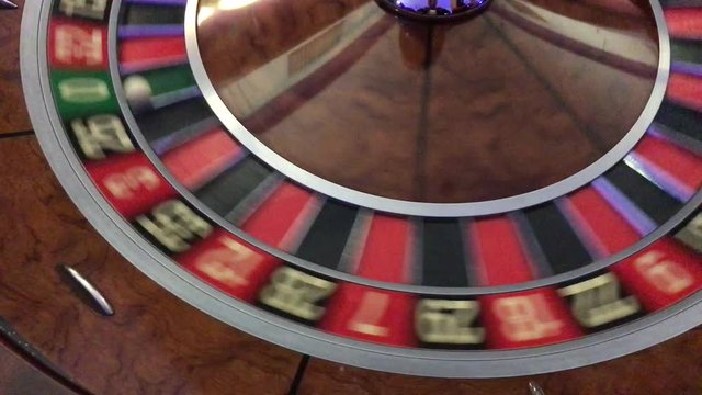 roulette on black background