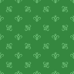 Green abstract arabic seamless pattern. Fashion graphic background design. Modern stylish abstract texture. Colorful template for prints, textiles, wrapping, wallpaper, website. Vector illustration.