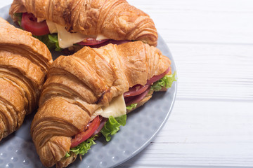 French croissant sandwich