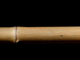 old bamboo wood on black background