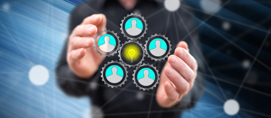 Concept of teamwork idea